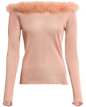 Elie Saab Feathered Knit Top - Pink