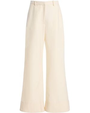 Sloan Exclusive The Summer Wool Flared Trousers - White