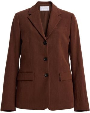 Michael Kors Symon Schoolboy Linen Blazer - Brown