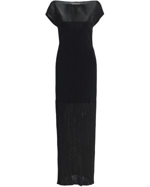 House of Dagmar Contrast Knit Dress - Black