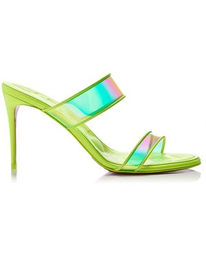 Christian Louboutin Just Loubi 85Mm Pvc; Patent Leather Sandals - Blue