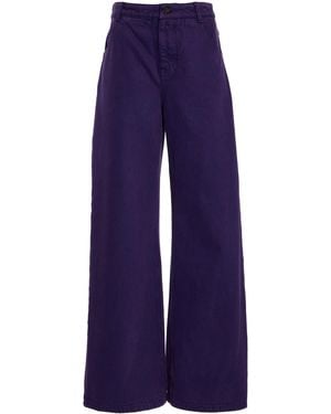 Christopher Esber Low-Rise Wide-Leg Corduroy Jeans - Blue