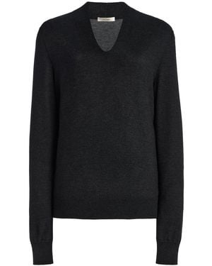 The Row Piro Cashmere-Silk Sweater - Black