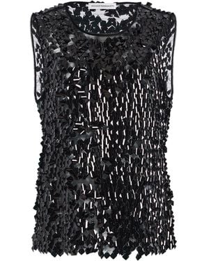 Niccolò Pasqualetti Canotta Beaded Tank Top - Black