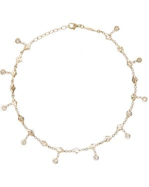 Jacquie Aiche Exclusive La Isla 14k Yellow Gold Diamond Shakers Anklet - Metallic