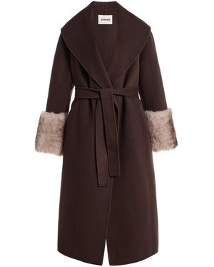 Apparis Jill Wool Coat - Brown