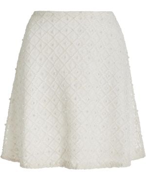 Aje. Freya Crystal And Pearl-embellished Mini Skirt - White