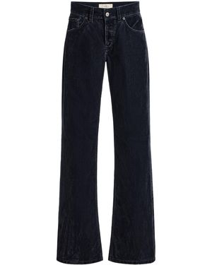 Jeanerica Kyoto Droit Corduroy Low-Rise Straight-Leg Jeans - Blue