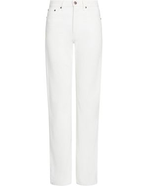 Aflalo Orwell Rigid Mid-Rise Straight-Leg Jeans - White