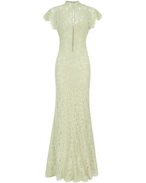 De La Vali Laia Cutout Lace Maxi Dress - White