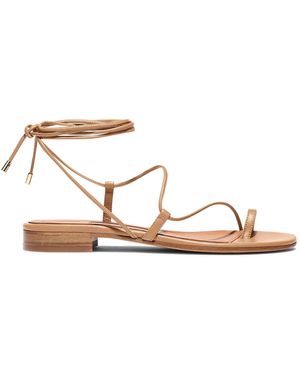 Emme Parsons Susan Lace-Up Leather Sandals - Natural