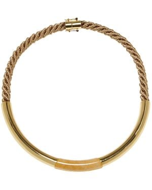 Eddie Borgo Inlaid Roebling 12K-Plated Brass Aragonite Necklace - White