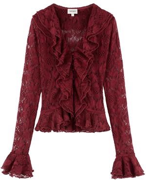 ARAKII Exclusive Lace Frill Top - Red