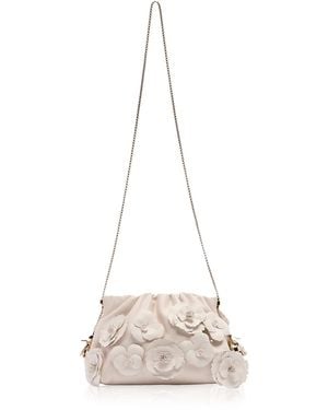 Erdem Embroidered Flora Pochette Crossbody Bag - Natural