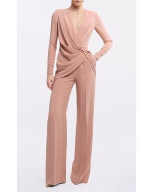 Elie Saab Silk-Cotton Jumpsuit - Pink