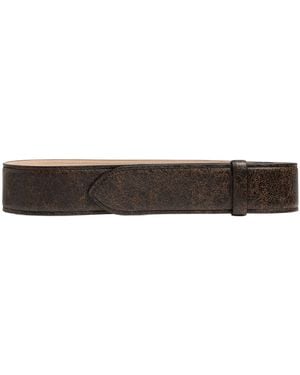 KHAITE Theo Leather Belt - Brown