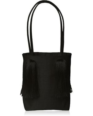 Le Sundial Salon Mini Silk-blend Tote - Black