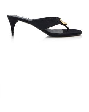 Alaïa Infra Suede Sandals - Black