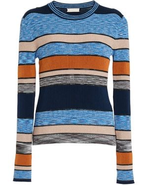 Ulla Johnson Denia Striped Knit Top - Blue