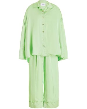 Sleeper Oversized Satin Pyjama Set - Green