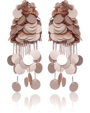 Johanna Ortiz Flirtatious Airs Paillettes Drop Earrings - White