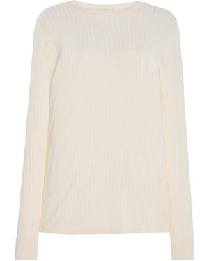 The Row Keya Ribbed-Knit Top - White