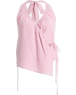 ELCE Lola Cotton-Blend Halter Top - Pink