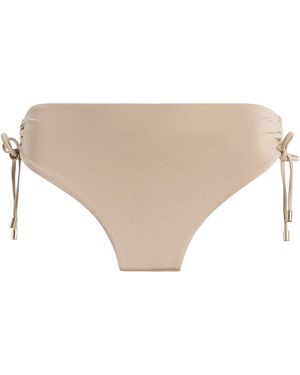 Max Mara Shiny Jersey High-Rise Bikini Bottom - Natural