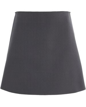Birrot Exclusive Lay3 Crepe Mini Skirt - Gray