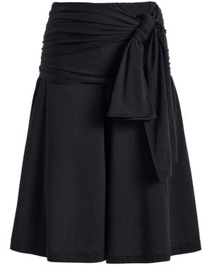 TOTEME Tie-Detailed Jersey Shorts - Black