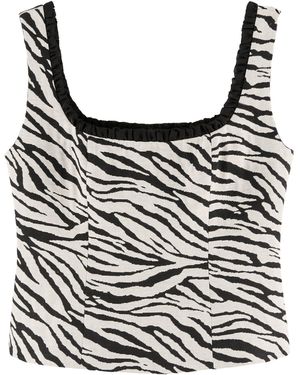 ARAKII Exclusive Tailored Ruffle Cotton Tank Top - Black