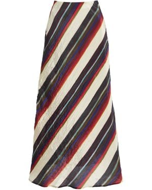 Christopher John Rogers Morris Striped Midi Skirt - Multicolour