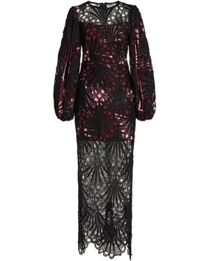 Busayo Monife Openwork Cotton Maxi Dress - Black