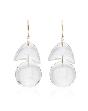 Ten Thousand Things Tiny Arps 18K Crystal Quartz Earrings - White