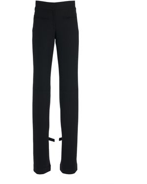 Courreges Double Hem Polywool Pants - Black