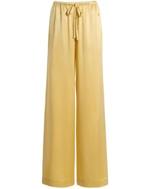ÉTERNE Brody Silk Satin Trousers - Yellow