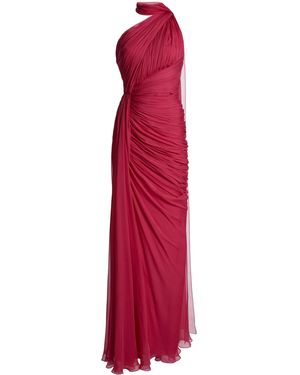 Zuhair Murad Chiffon One-Shoulder Long Dress - Red