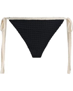 Sea Lenora Color-Blocked Bikini Bottoms - Black