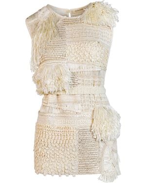 Heirlome Laia Textured Silk Knit Top - Natural