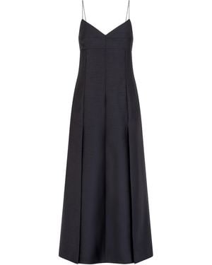 Heirlome Alyona Wool-Silk Maxi Slip Dress - Blue