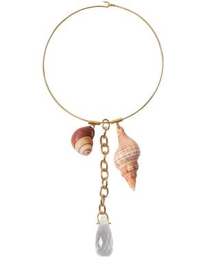 Chan Luu Shore Clear Quartz Collar Necklace - White