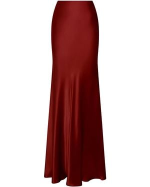 ANDRES OTALORA Sublimes Silk-Charmeuse Maxi Skirt - Red