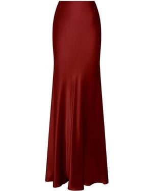 ANDRES OTALORA Sublimes Silk-Charmeuse Maxi Skirt - Red