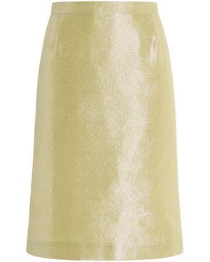 Franchise Exclusive Poppy Iris-Print Skirt - Yellow