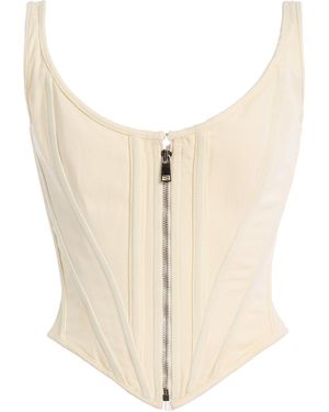 Wiederhoeft Venus Denim Corset - Natural