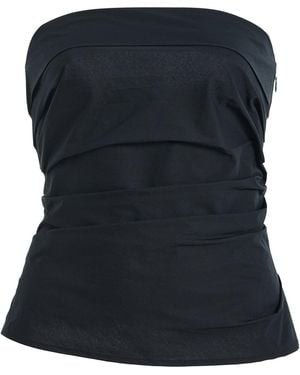 Proenza Schouler Maisy Strapless Poplin Top - Black