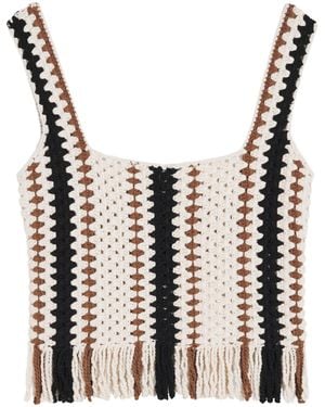 By Malene Birger Hailey Cotton Crochet Top - Multicolour