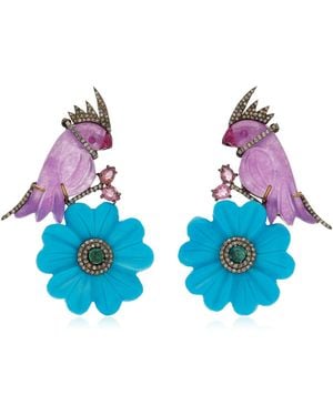 Amrapali 14K-Stone Earrings - Blue