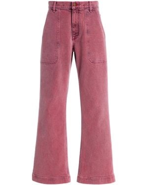 Sanderlak Rigid Low-Rise Flared Utility Jean