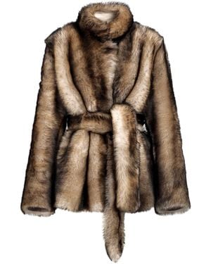 Nour Hammour Elsa Shearling Coat - Brown